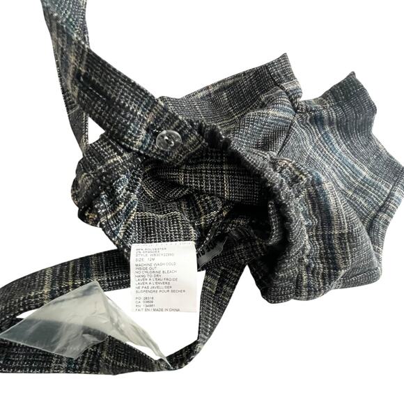 Boys Plaid Suspender Shorts - Space Grey, Size 12 Months - NWT - Picture 3 of 8